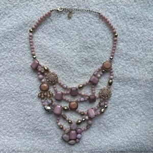 A/X Armani Exchange Statement Necklace 2000’s Blush Pink